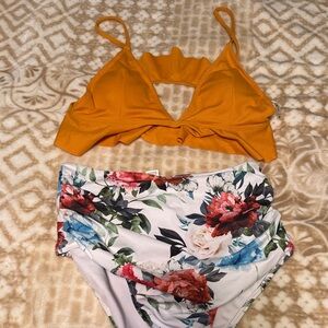 Cupshe Vibrant Orange Bikini Top